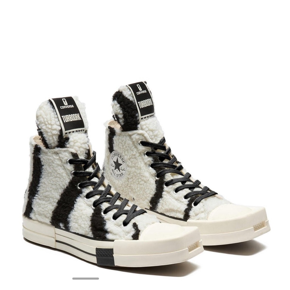 Converse Men's Rick Owens x DRKSHDW TURBODRK Chuck 70 High 'Zebra size - 8.5M